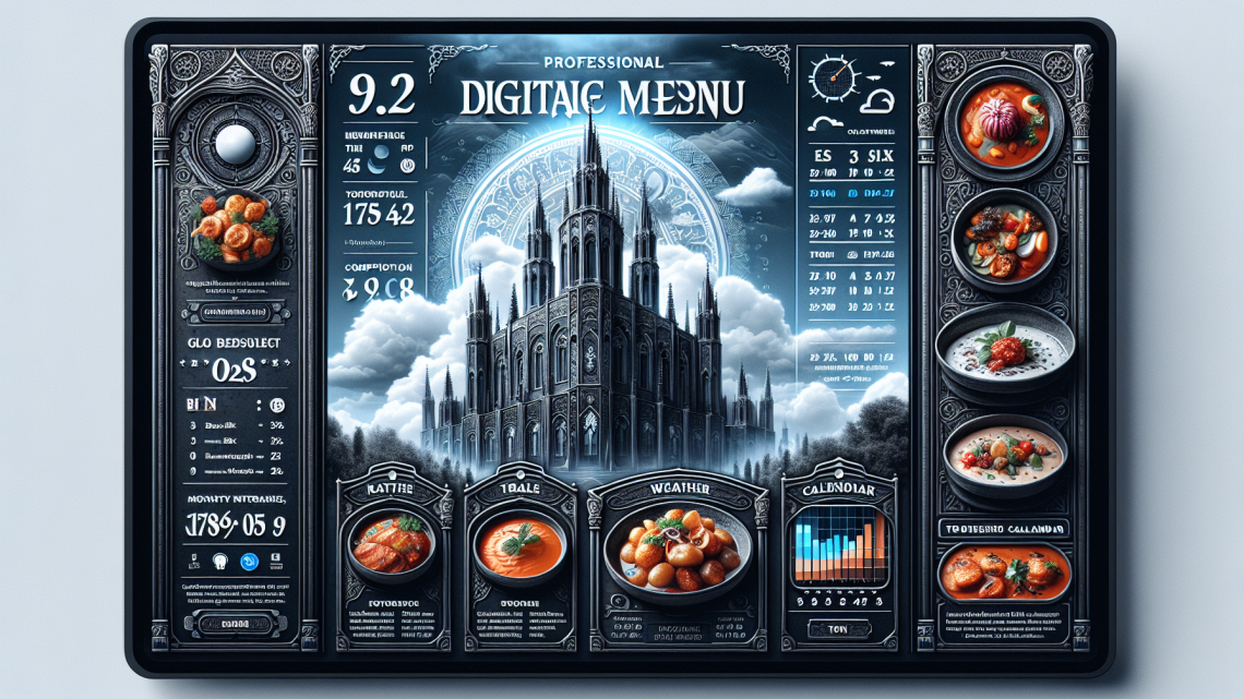 Меню борд. блинная. готика стиль.