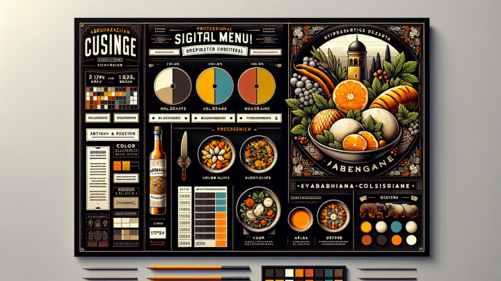 Меню борд. автомат-кафе. авангард стиль.