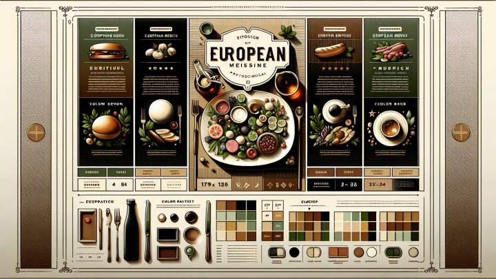 Меню борд. кафе. европейский стиль.