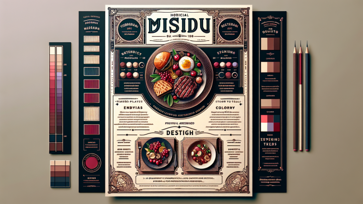 Меню борд. ресторан-быстрого-питания. авангард стиль.