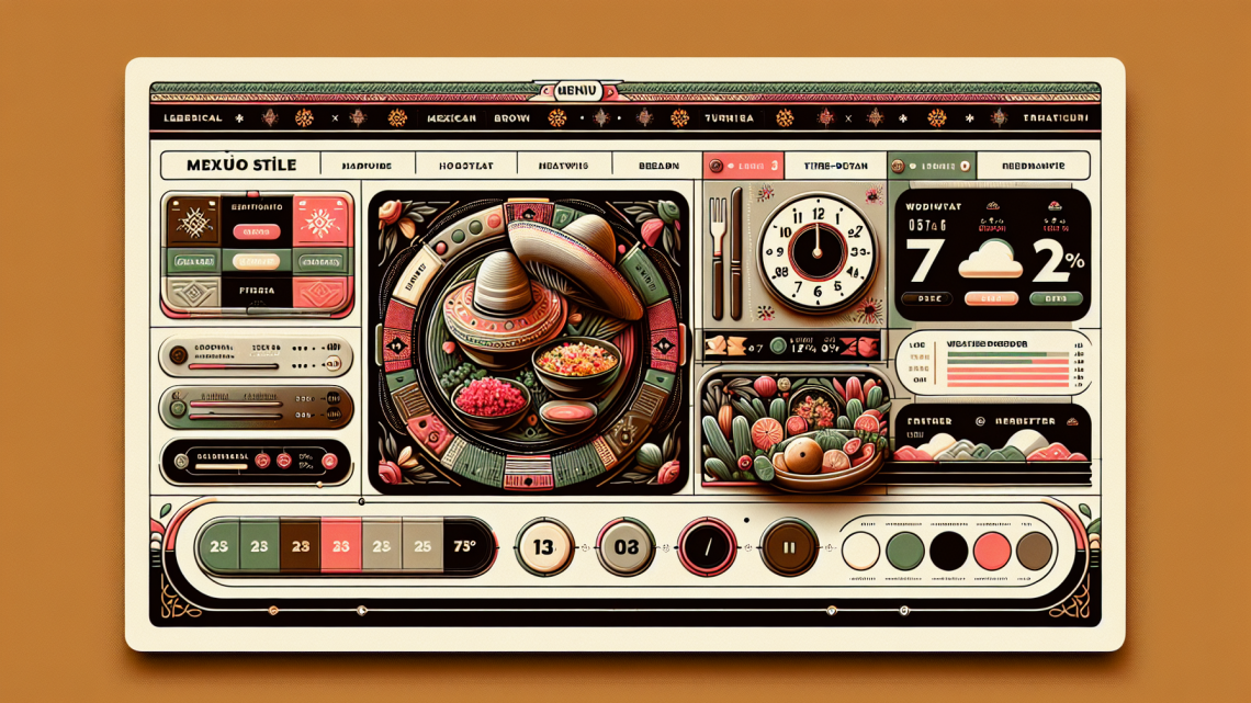 Меню борд. шаурмичная. мексиканский стиль.