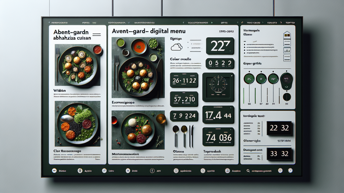 Меню борд. бар. авангард стиль.