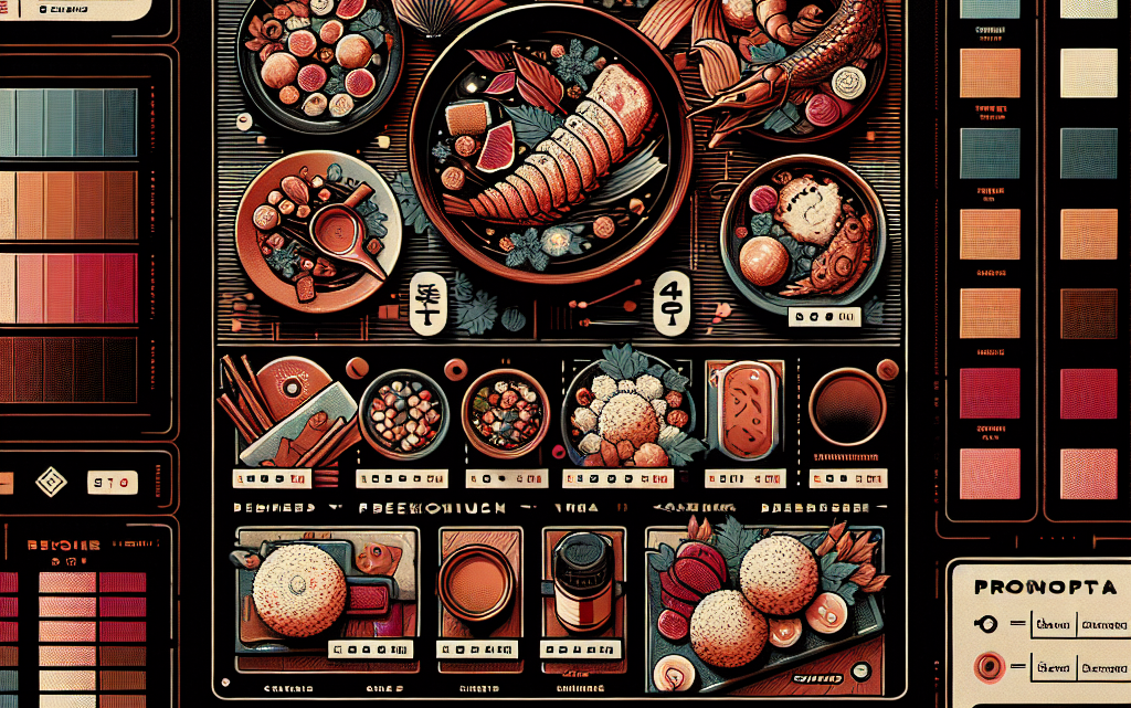 Меню борд. автомат-кафе. японский стиль.