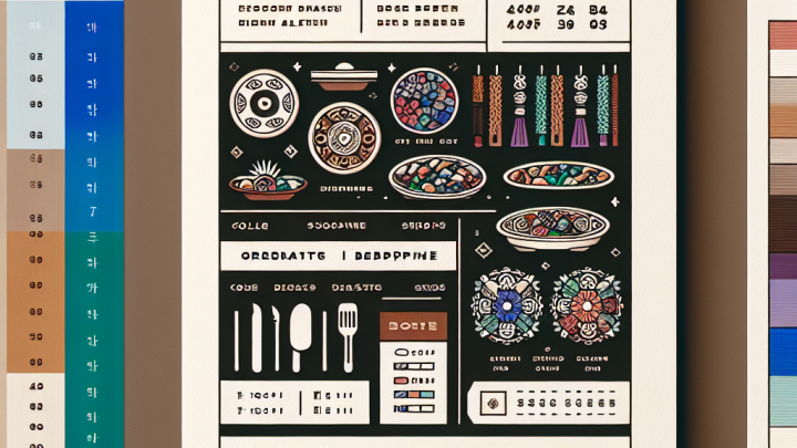 Меню борд. ресторан. восточный стиль.