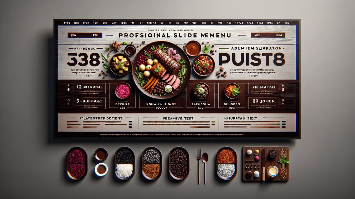 Меню борд. паб. авангард стиль.