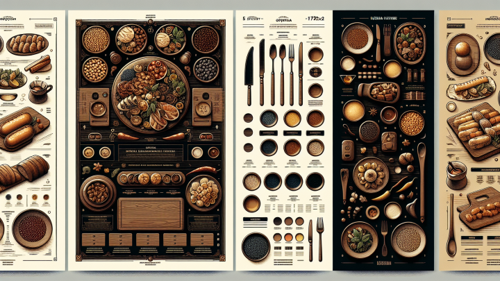 Меню борд. ресторан. авангард стиль.