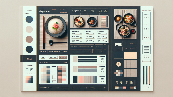 Меню борд. вок-суши. японский стиль.