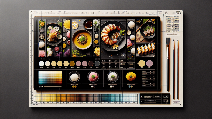 Меню борд. вок-суши. авангард стиль.