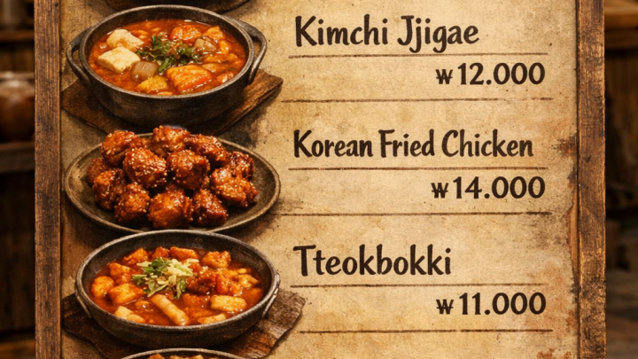 Меню борд. кафе. азиатский стиль.