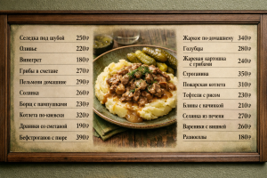 Меню борд. крошечные-рестораны. бизнес, деловой стиль.