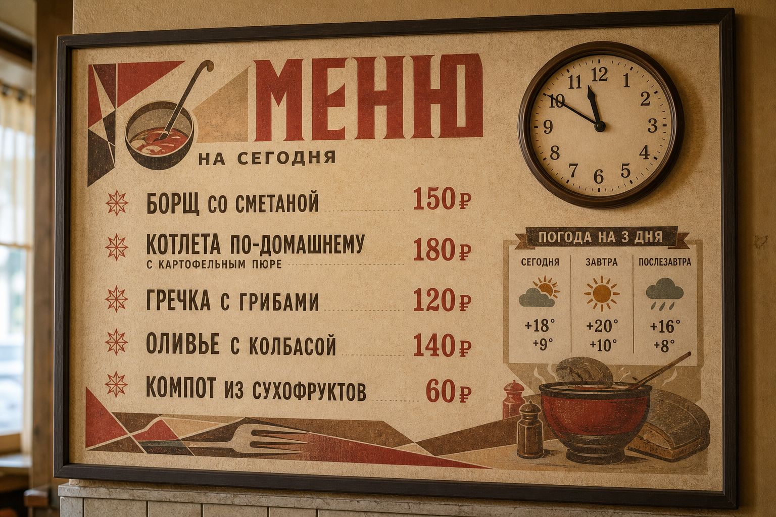 Меню борд