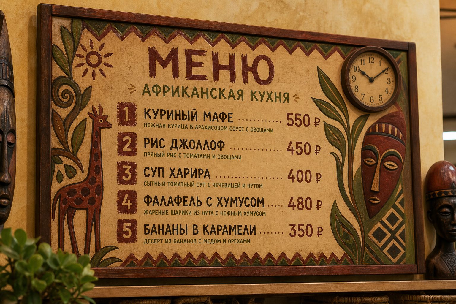 Меню борд