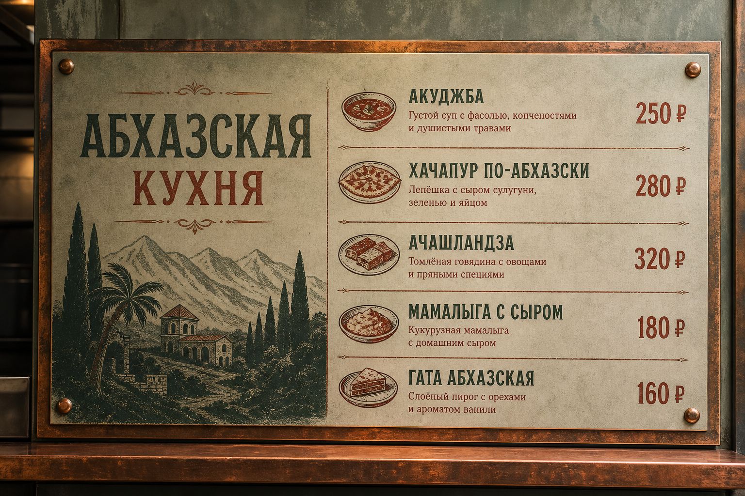 Меню борд