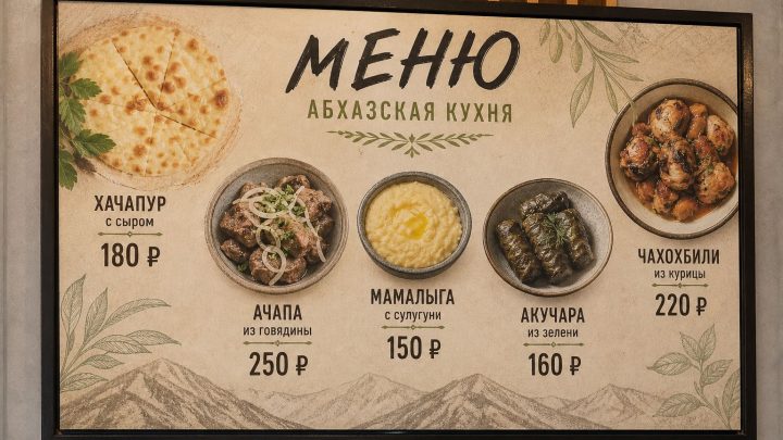 Меню борд. автомат-кафе. азиатский стиль.