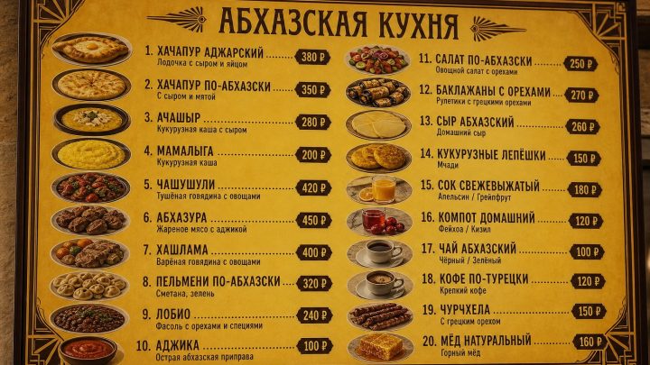 Меню борд. автомат-кафе. ар-деко стиль.