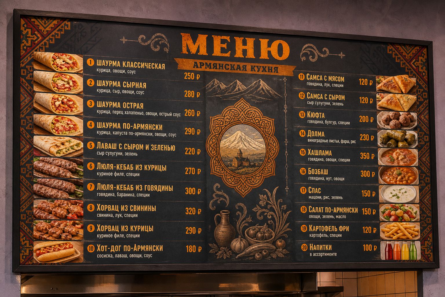 Меню борд