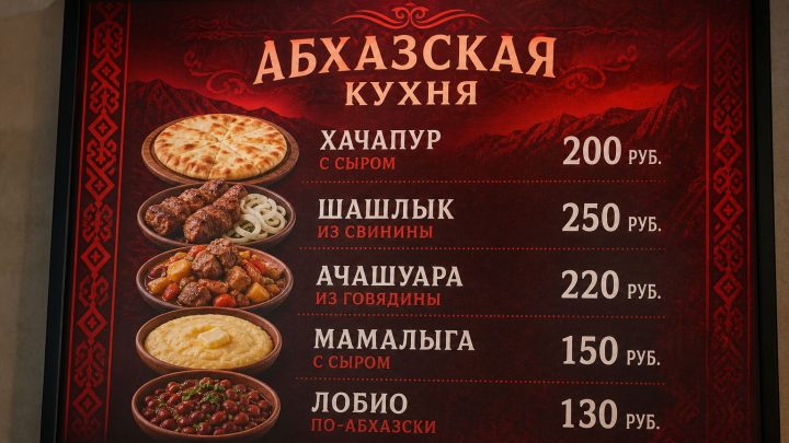 Меню борд. автомат-кафе. восточный стиль.
